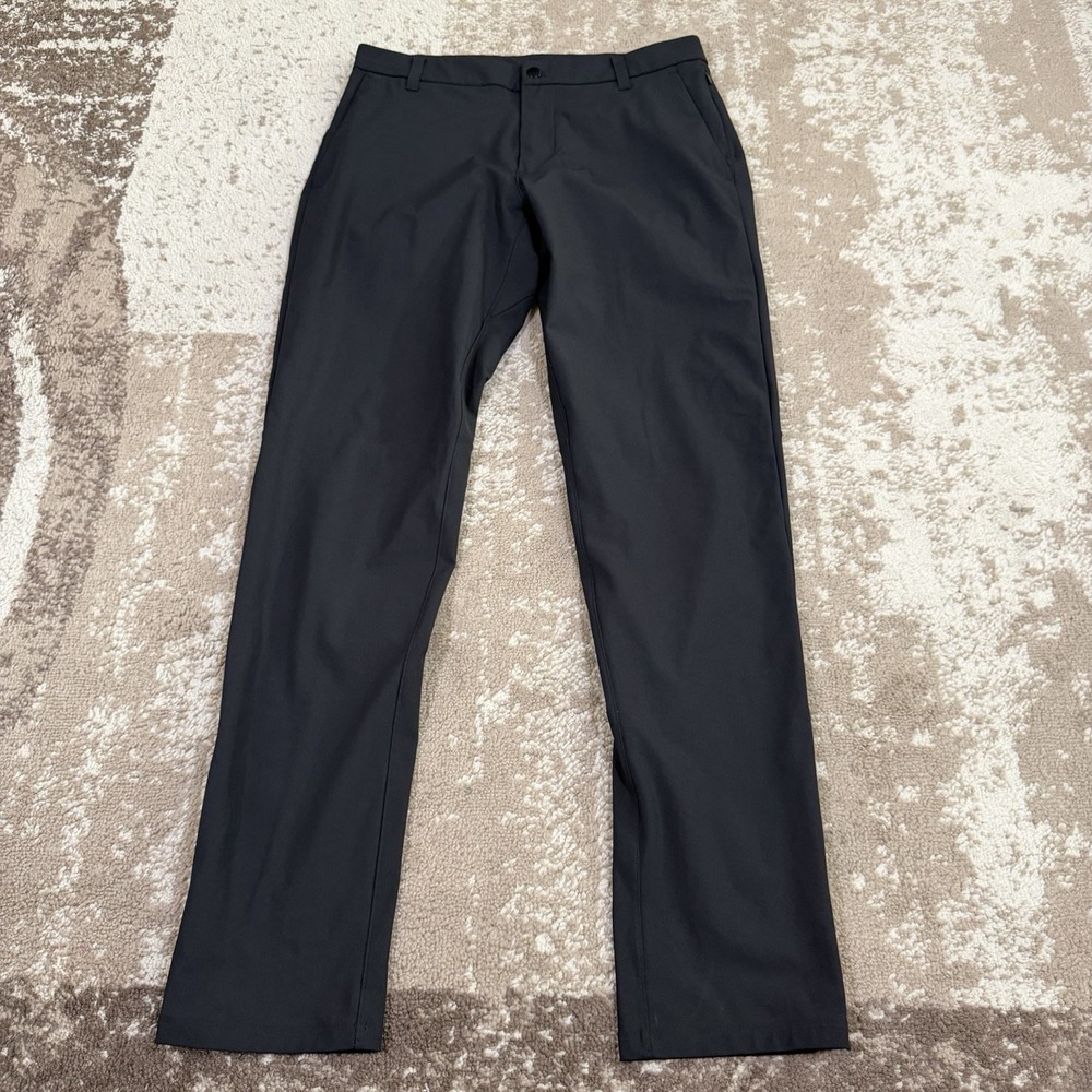 Lululemon Commission Pants Classic Mens 32x32 Black Warpstreme Stretch LM5AEYS